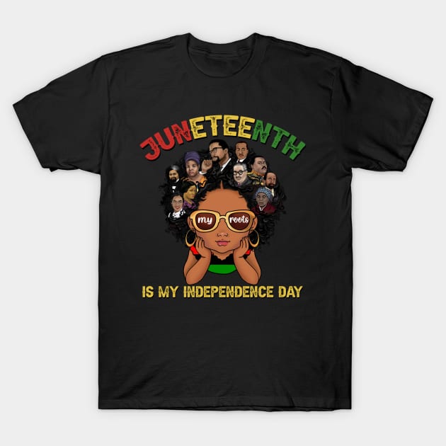 Juneteenth 1865 Juneteenth Is My Independence Day Women Kid T-Shirt by Sandra Holloman